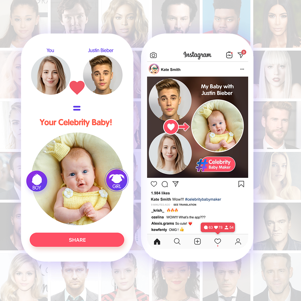 Celebrity Baby Maker – Generator of future Baby face